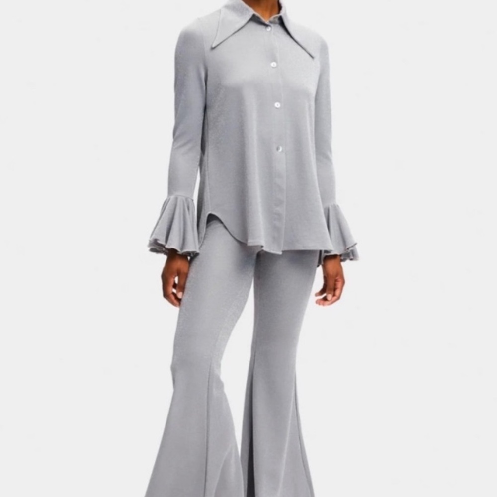 SLEEPER Lurex Lounge Suit with Pants